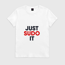Футболка хлопковая женская Just sudo, цвет: белый