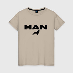 Женская футболка MAN лев