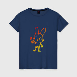 Футболка хлопковая женская Солнечный кролик, цвет: тёмно-синий