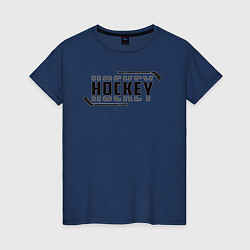 Женская футболка Hockey лого