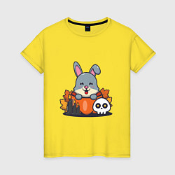 Женская футболка Rabbit halloween