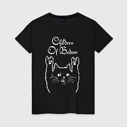 Женская футболка Children of Bodom рок кот