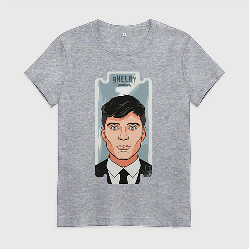 Женская футболка Острые козырьки Томми / Меланж – фото 1