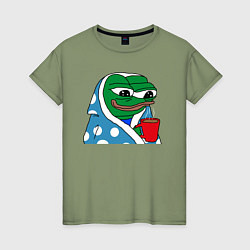 Женская футболка Frog Pepe мем