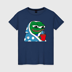 Женская футболка Frog Pepe мем