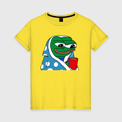 Женская футболка Frog Pepe мем