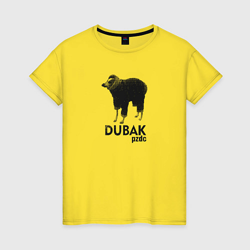Женская футболка Dubak pzdc / Желтый – фото 1