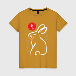 Женская футболка Chinese rabbit