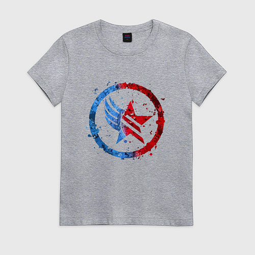 Женская футболка Mass Effect Renegade - Paragon Combo / Меланж – фото 1