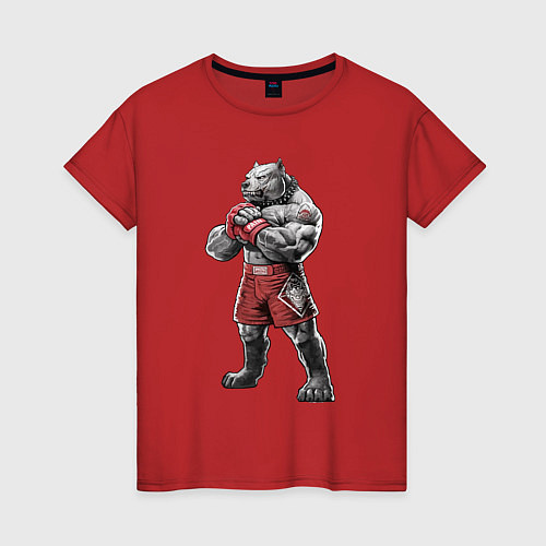 Женская футболка Питбуль - Смешанные единоборства - MMA / Красный – фото 1