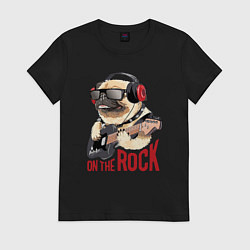 Женская футболка Крутой мрпс играет на гитаре