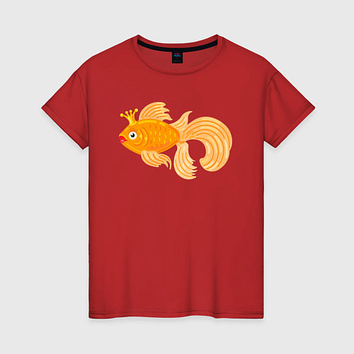 Женская футболка Золотая рыбка / Красный – фото 1