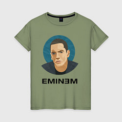 Женская футболка Eminem поп-арт