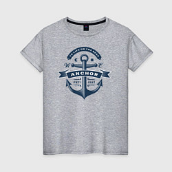 Женская футболка Винтажный Морской Якорь