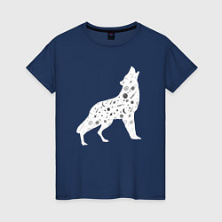 Женская футболка Созвездие волка - волк из звезд