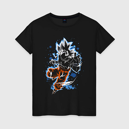 Женская футболка Dragon Ball - Son Goku - neon / Черный – фото 1