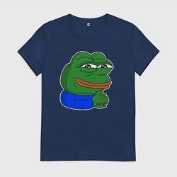 Женская футболка Лягушонок Пепе хитрый