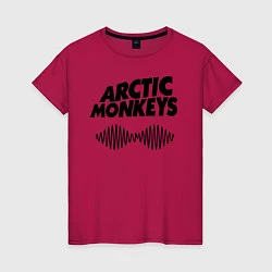 Футболка хлопковая женская Arctic Monkeys, цвет: маджента