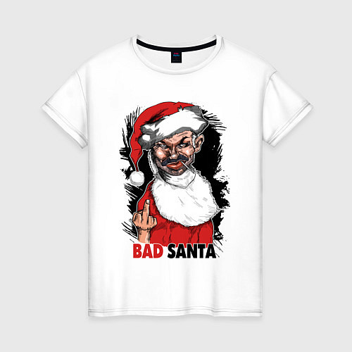 Женская футболка Bad Santa, fuck you / Белый – фото 1