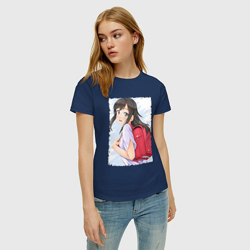 Женская футболка Хотару Ичиджо - Деревенская глубинка / Тёмно-синий – фото 3