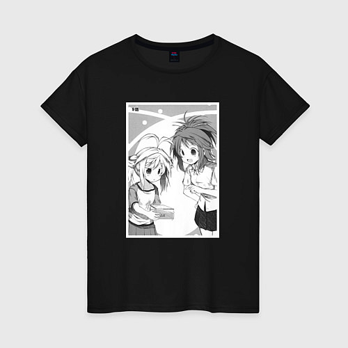 Женская футболка Нацуми и Рэнгэ - Деревенская глубинка / Черный – фото 1