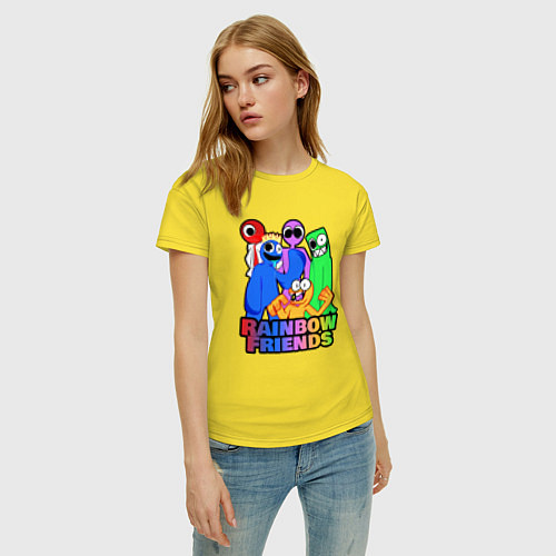 Женская футболка Радужные друзья персонажи игры / Желтый – фото 3