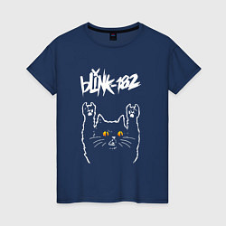 Женская футболка Blink 182 rock cat