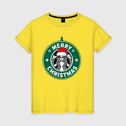 Женская футболка Счастливого Рождества Starbucks