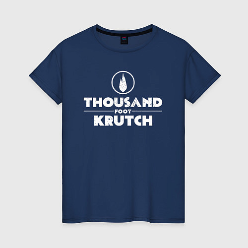 Женская футболка Thousand Foot Krutch белое лого / Тёмно-синий – фото 1