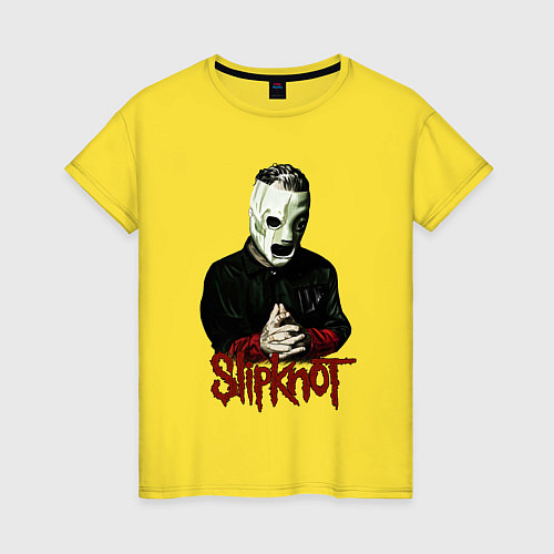 Женская футболка Slipknot mask / Желтый – фото 1