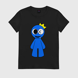 Женская футболка Радужные друзья Синий улыбается