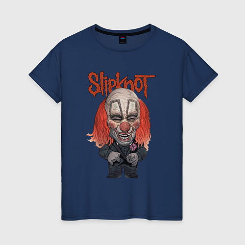 Женская футболка Slipknot art / Тёмно-синий – фото 1