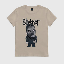 Футболка хлопковая женская Седьмой Slipknot, цвет: миндальный