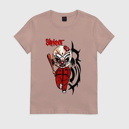 Женская футболка Slipknot fan / Пыльно-розовый – фото 1