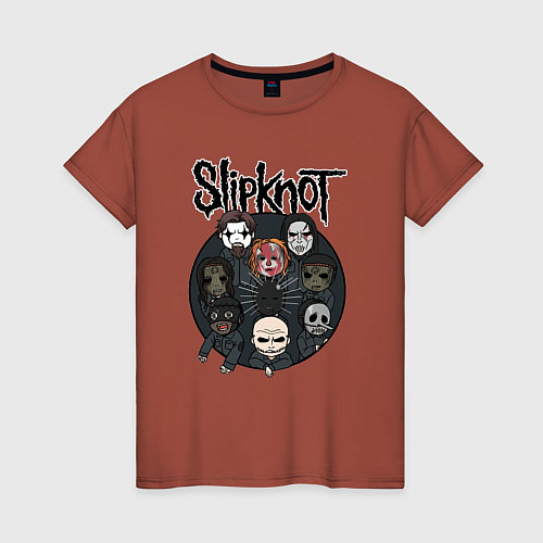 Женская футболка Slipknot art fan / Кирпичный – фото 1