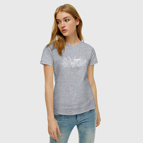 Женская футболка Поляна с грибами / Меланж – фото 3