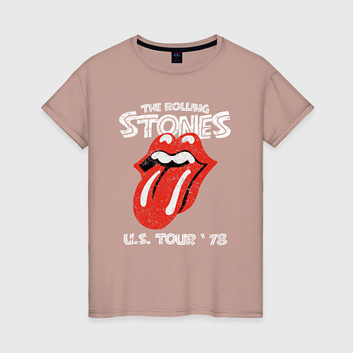 Женская футболка The Rolling Stones 78 / Пыльно-розовый – фото 1