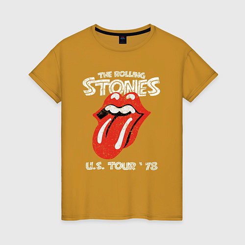 Женская футболка The Rolling Stones 78 / Горчичный – фото 1