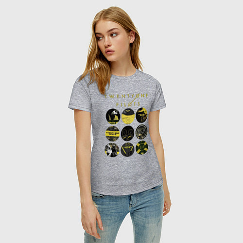Женская футболка Twenty One Pilots коллаж / Меланж – фото 3