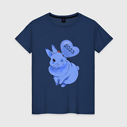 Женская футболка Кролик гуашью