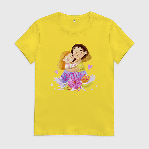 Женская футболка Маме от любимой дочки / Желтый – фото 1