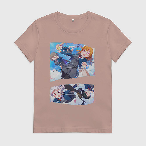 Женская футболка Idols Liella together - Love Live Superstar / Пыльно-розовый – фото 1