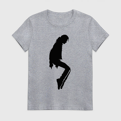Женская футболка Силуэт Майкла Джексона - Minimalism / Меланж – фото 1
