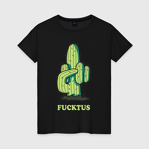 Женская футболка Cactus Fucktus / Черный – фото 1