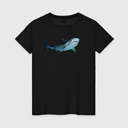 Женская футболка Realistic shark