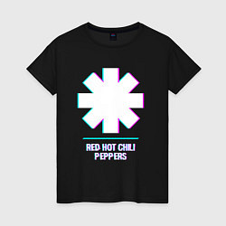 Женская футболка Red Hot Chili Peppers glitch rock