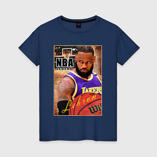 Женская футболка NBA легенды Леброн Джеймс / Тёмно-синий – фото 1