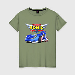 Женская футболка Team Sonic racing - hedgehog