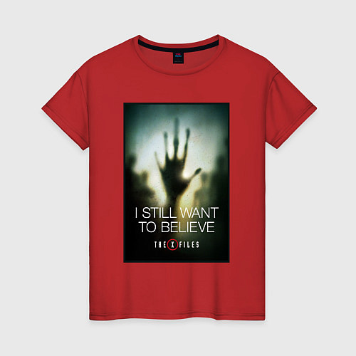 Женская футболка X Files - believe / Красный – фото 1