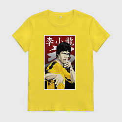 Женская футболка Дракон Брюс Ли